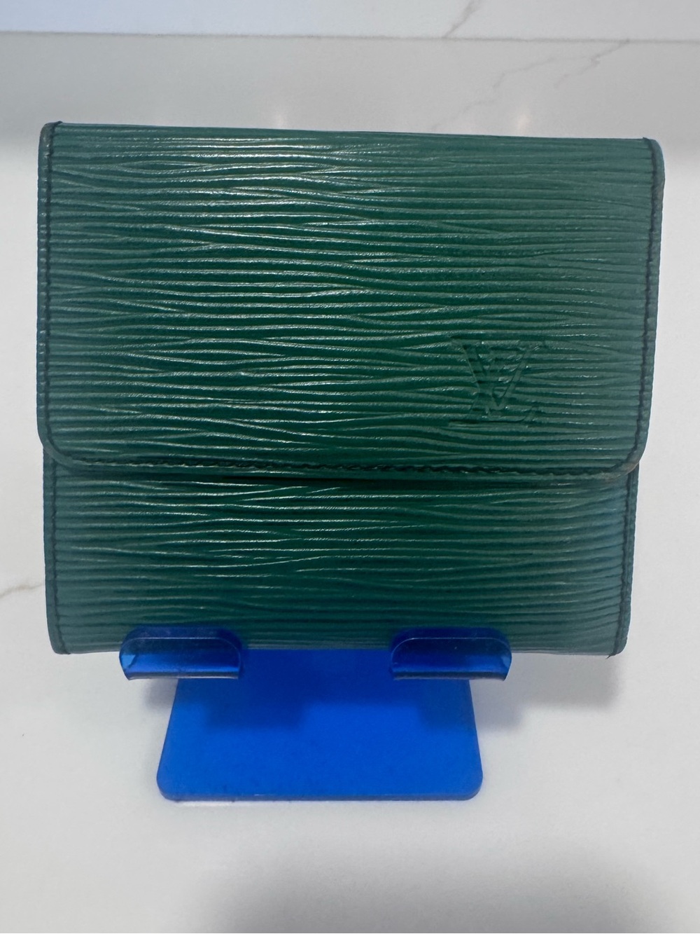 Authentic Vintage Louis Vuitton Leather Green Epi Wallet - HELLO, GORGEOUS!